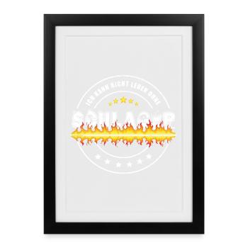 Je ne peux pas vivre sans Schlager - Affiche encadrée (27 × 37 cm) - noir - Devant