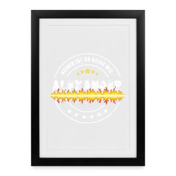 Personne n’est aussi chaud qu’ALEXANDER - Affiche encadrée (27 × 37 cm) - noir - Devant