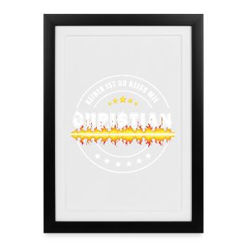 Personne n’est aussi sexy que CHRISTIAN - Affiche encadrée (27 × 37 cm) - noir - Devant