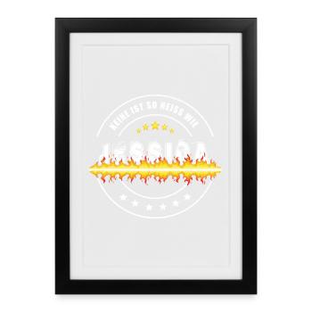 Keine ist so heiss wie JESSICA - Gerahmtes Poster (27 × 37 cm) - Schwarz - Vorne