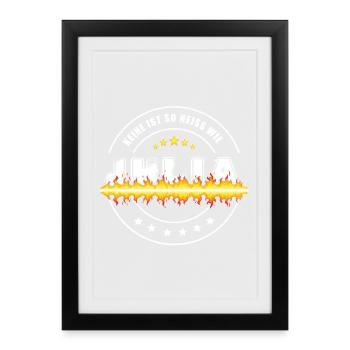 Keine ist so heiss wie Julia - Gerahmtes Poster (27 × 37 cm) - Schwarz - Vorne