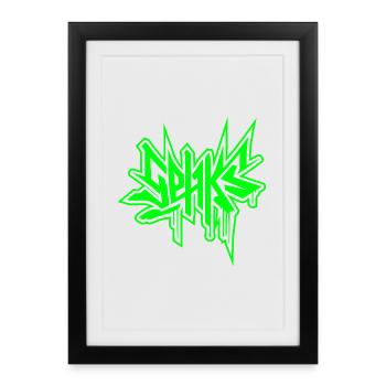 SEHKS VERT - Affiche encadrée (27 × 37 cm) - noir - Devant
