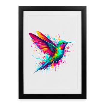 Hummingbird - Framed poster (27 × 37 cm) - black - Front