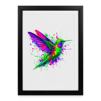 Hummingbird - Framed poster (27 × 37 cm) - black - Front