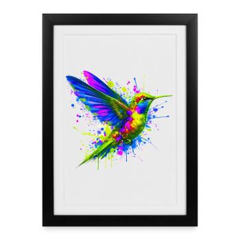 Hummingbird - Framed poster (27 × 37 cm) - black - Front