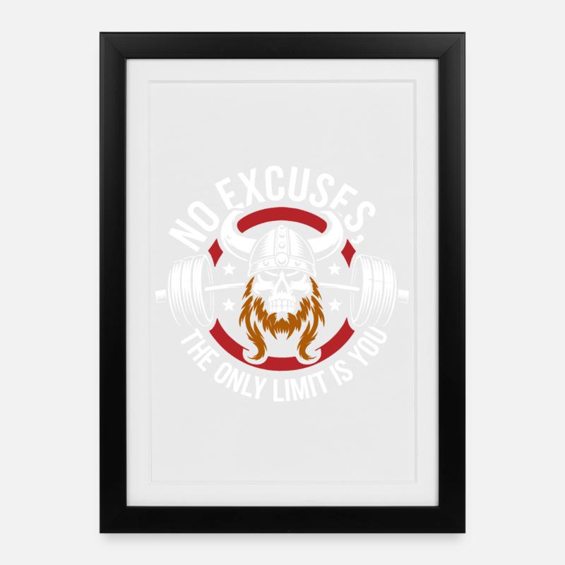 Wikinger Schädel Grenzenlos - Gerahmtes Poster (27 × 37 cm) - Schwarz