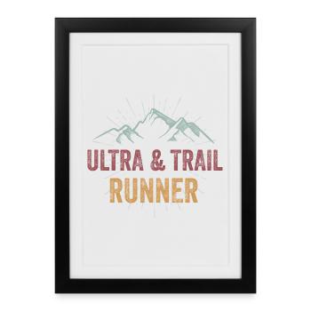 Ultra & Trail Runner - Framed poster (27 × 37 cm) - black - Front