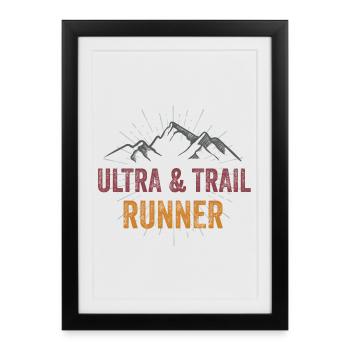 Ultra & Trail Runner - Framed poster (27 × 37 cm) - black - Front
