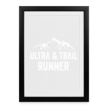 Ultra & Trail Runner - Framed poster (27 × 37 cm) - black - Front