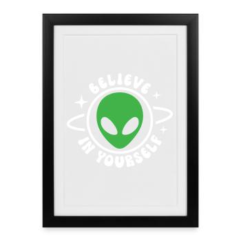 Croyez en vous - Affiche encadrée (27 × 37 cm) - noir - Devant