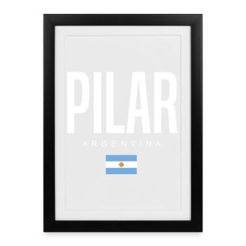 Pilar Argentinien Argentinier - Gerahmtes Poster (27 × 37 cm) - Schwarz - Vorne