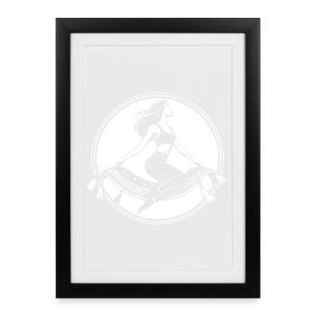 Flying Carpet Design – Magical Orient - Framed poster (27 × 37 cm) - black - Front