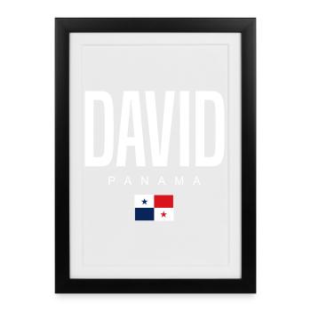 David Panama Panamanian - Framed poster (27 × 37 cm) - black - Front