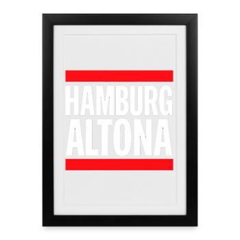 Hamburg Altona Large print - Framed poster (27 × 37 cm) - black - Front