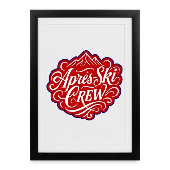 L’équipage APRÈS Ski - Affiche encadrée (27 × 37 cm) - noir - Devant