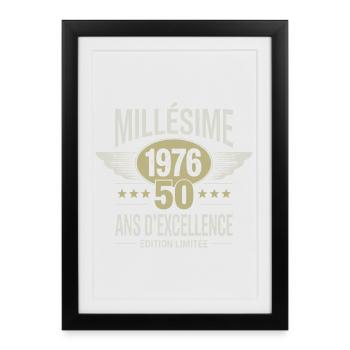 Vintage 1976 50 Years of Excellence Limited Edition - Framed poster (27 × 37 cm) - black - Front