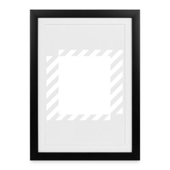  lines squares design - Framed poster (27 × 37 cm) - black - Front
