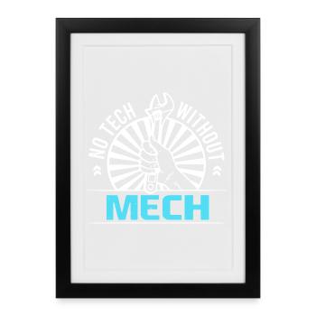 Mechanical Engineering Mechanical Engineer - Framed poster (27 × 37 cm) - black - Front