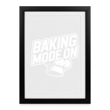 Mode de cuisson actif - Style boulanger - Affiche encadrée (27 × 37 cm) - noir - Devant