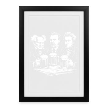 German philosophers pub  - Framed poster (27 × 37 cm) - black - Front