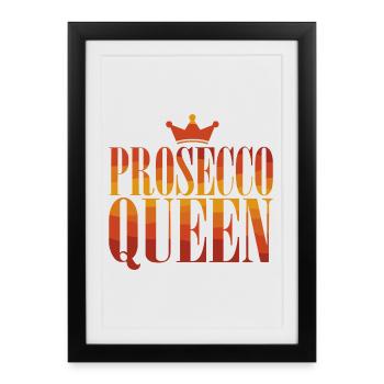 Prosecco Queen Party Queen Crown - Framed poster (27 × 37 cm) - black - Front