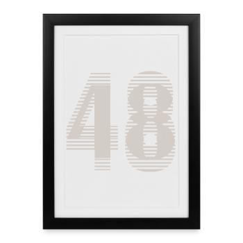 Numéro de course 48 – Passion du sport automobile - Affiche encadrée (27 × 37 cm) - noir - Devant