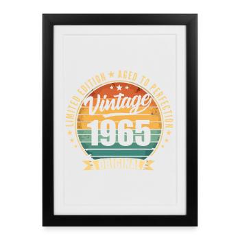 Millésime 1965 Anniversaire Limited Edition 1965 - Affiche encadrée (27 × 37 cm) - noir - Devant