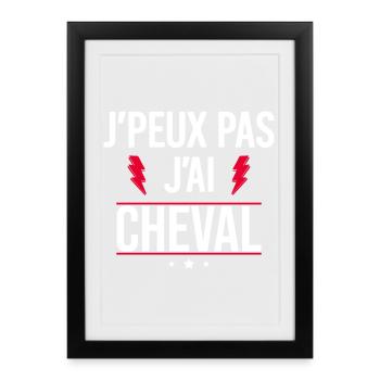 I can't I have horse - Framed poster (27 × 37 cm) - black - Front