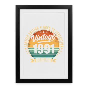 1991 Anniversary Limited Edition - Framed poster (27 × 37 cm) - black - Front