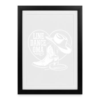 Line Dance Granny Heart - Framed poster (27 × 37 cm) - black - Front