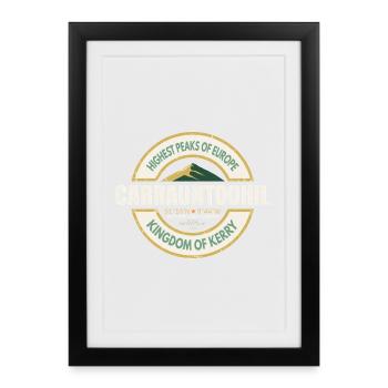 Insigne du patrimoine montagnard d’Irlande de Carrauntoohil - Affiche encadrée (27 × 37 cm) - noir - Devant