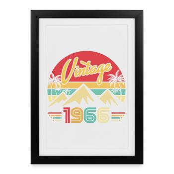 Year of Birth 1966 Birthday Gift 1966 - Framed poster (27 × 37 cm) - black - Front