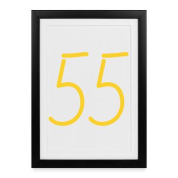 55 - Affiche encadrée (27 × 37 cm) - noir - Devant