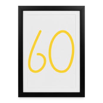 60 - Affiche encadrée (27 × 37 cm) - noir - Devant