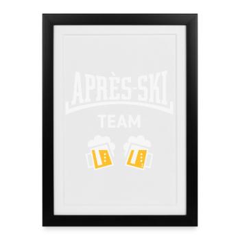 Après-Ski Team (Bier Apres Ski Konkav / NEG 2C) - Gerahmtes Poster (27 × 37 cm) - Schwarz - Vorne
