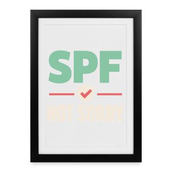 Culture SPF Identité Soins de la peau Humour - Affiche encadrée (27 × 37 cm) - noir - Devant