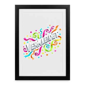 Disguised Confetti Streamers Carnival - Framed poster (27 × 37 cm) - black - Front