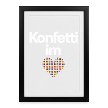 Confetti in the Heart Carnival Costume Women's Carnival - Framed poster (27 × 37 cm) - black - Front