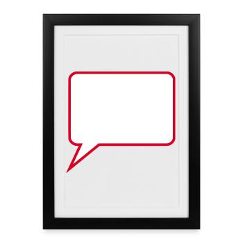 Personalize your own speech bubble comic - Framed poster (27 × 37 cm) - black - Front
