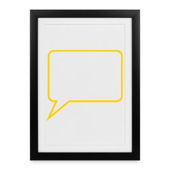 Personalize your own speech bubble comic - Framed poster (27 × 37 cm) - black - Front