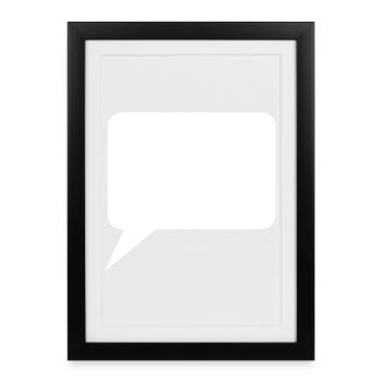 Personalize your own speech bubble comic - Framed poster (27 × 37 cm) - black - Front