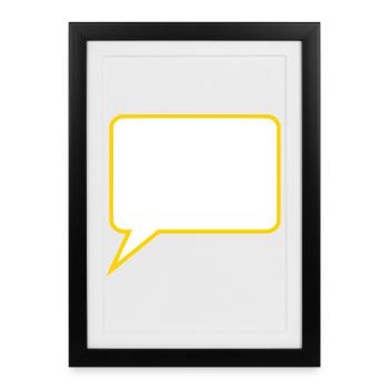 Personalize your own speech bubble comic - Framed poster (27 × 37 cm) - black - Front