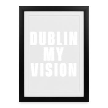Dublin : Ma vision Saint Patrick - Affiche encadrée (27 × 37 cm) - noir - Devant