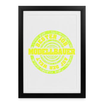 Gift for model builder - Framed poster (27 × 37 cm) - black - Front