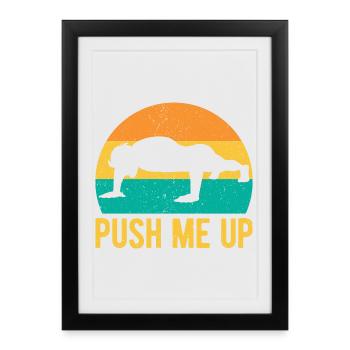 Les passionnés de fitness me poussent vers le haut gymnase de calistnique - Affiche encadrée (27 × 37 cm) - noir - Devant