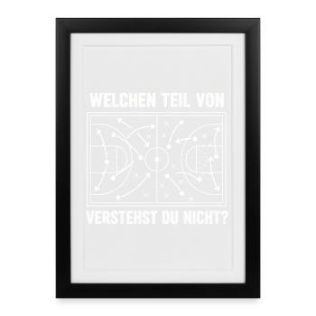 What part of basketball do you not understand? - Framed poster (27 × 37 cm) - black - Front