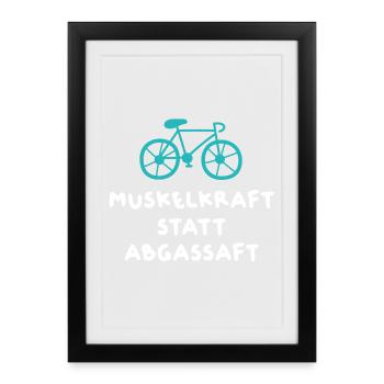 Cyclisme Cyclisme Expressions sympas Environnement Vélo de sport Vélo de route - Affiche encadrée (27 × 37 cm) - noir - Devant