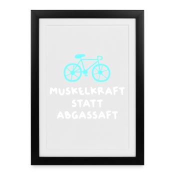 Vélo de coursier Vélo de route Dicons cool Citations Humour - Affiche encadrée (27 × 37 cm) - noir - Devant
