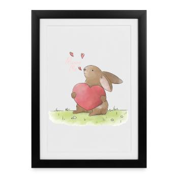 Illustration de demande en mariage : Demande en mariage - Affiche encadrée (27 × 37 cm) - noir - Devant