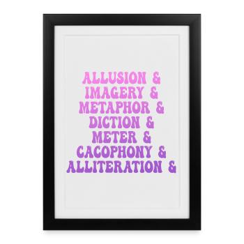 Literary Devices Montage - Framed poster (27 × 37 cm) - black - Front